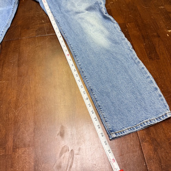 Levi's Premium 501 '90s Jeans Womens 31x30 Light Wash Blue Straight Leg Big E - Picture 12 of 13